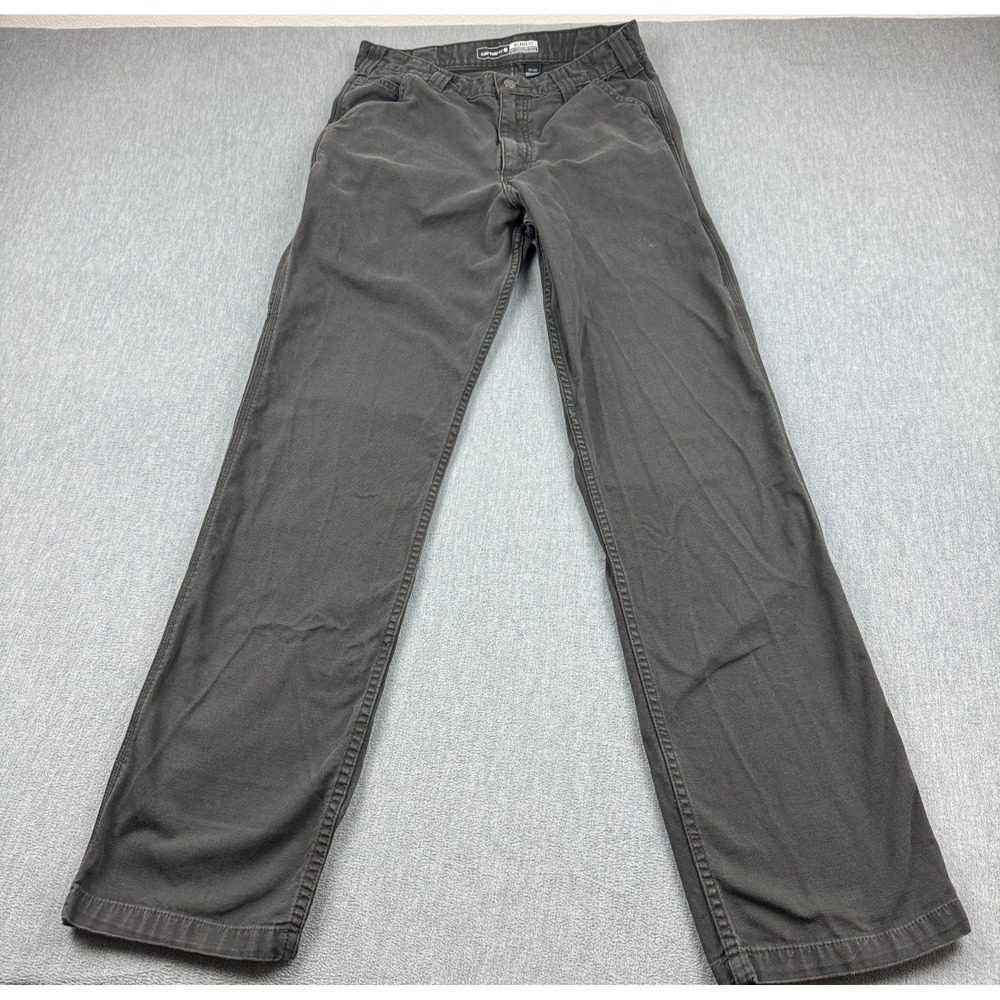 Carhartt Pants Mens 32x36‎ Gray Relaxed Straight Rigby Dungaree Rugged Flex Work